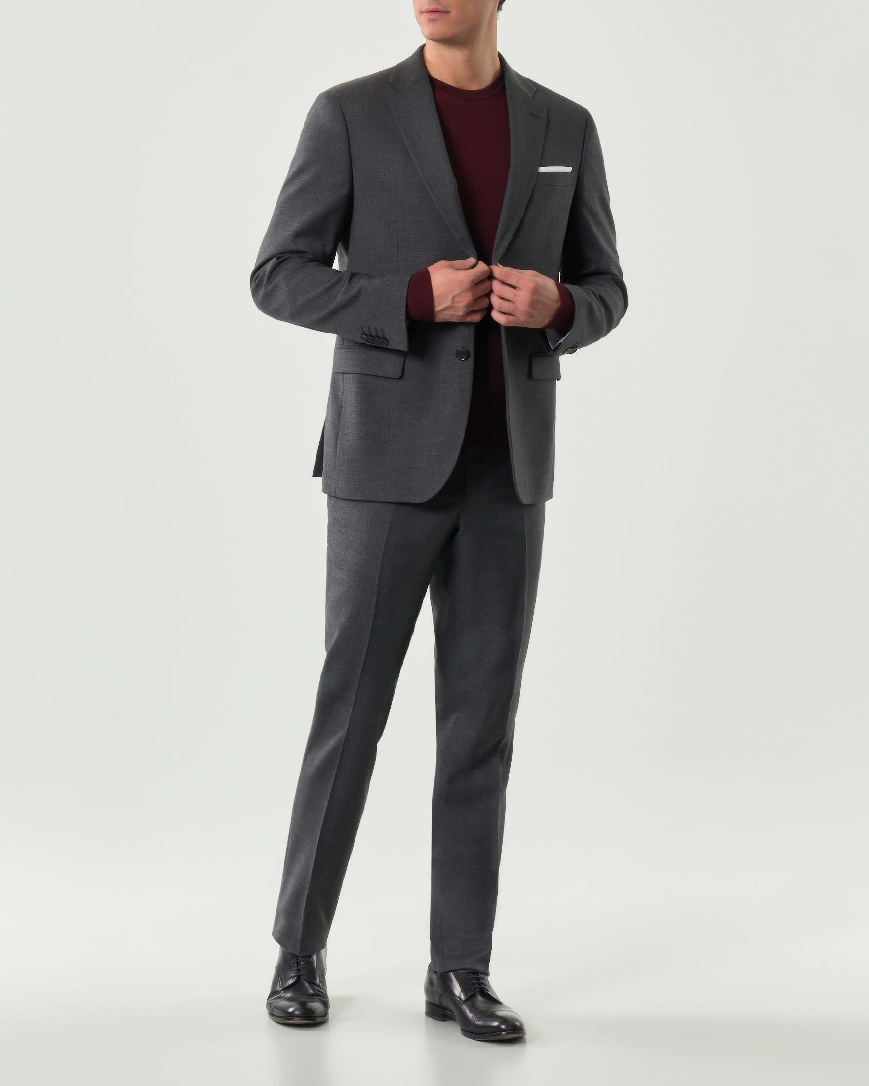Abito slim-fit Paul Baker grigio antracite in tessuto stretch
