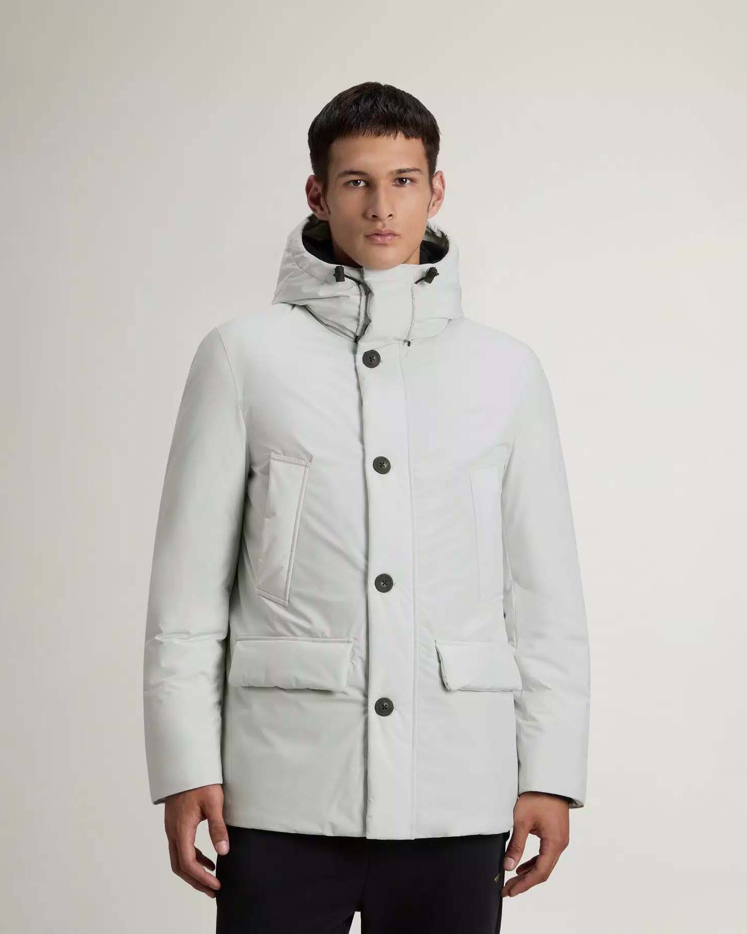 Arctic Parka Cloud Woolrich grigio chiaro con cappuccio image