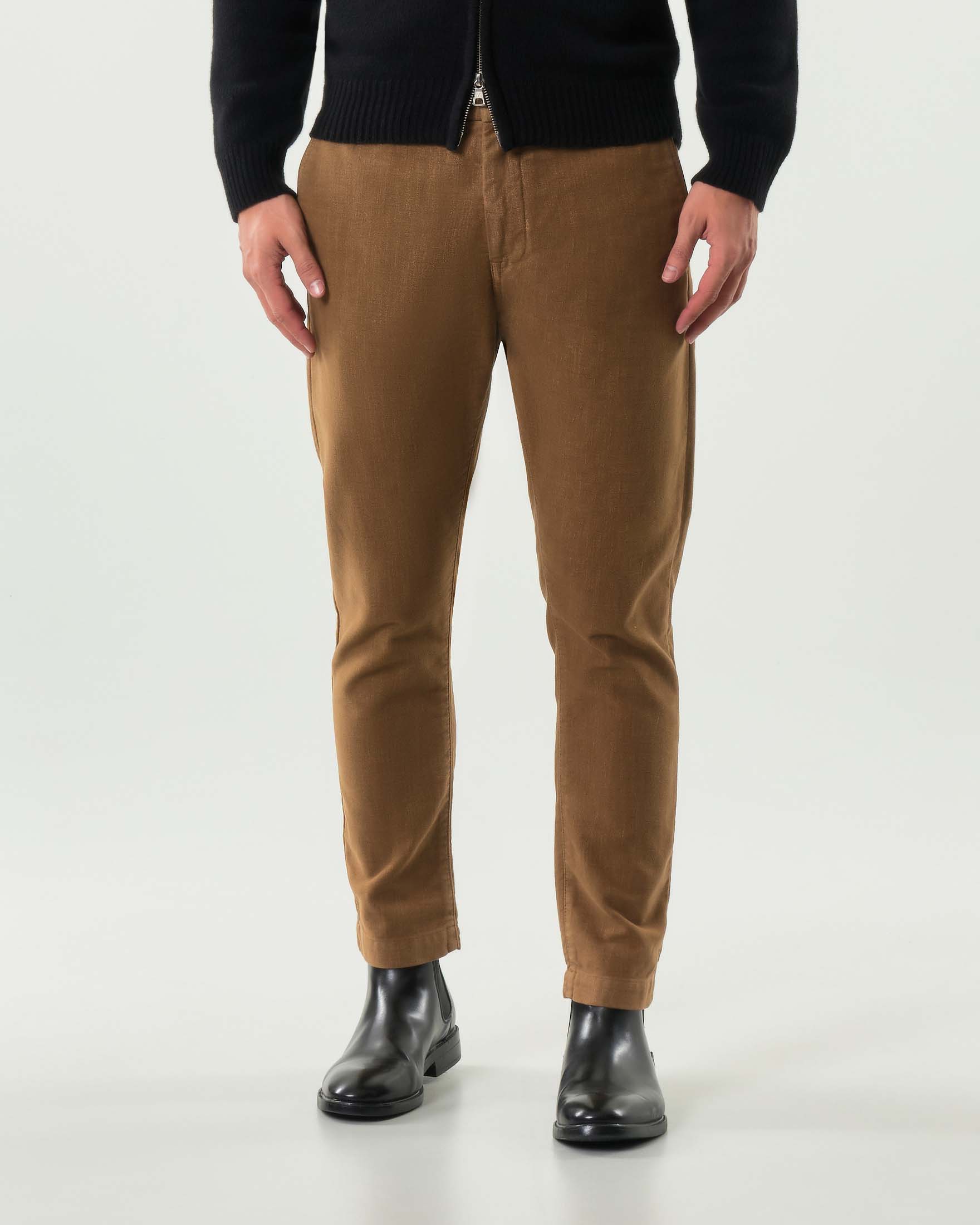 Pantalone chino My Stuff caramello regular-fit in caldo tessuto di cotone stretch image