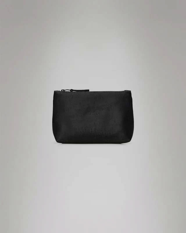 Cosmetic Bag Rains lavagna in tessuto tecnico con logo frontale impresso e chiusura a cerniera