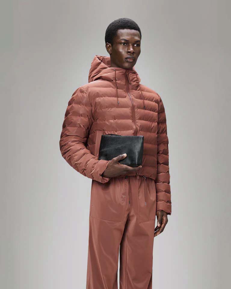 Cosmetic Bag Rains lavagna in tessuto tecnico con logo frontale impresso e chiusura a cerniera image