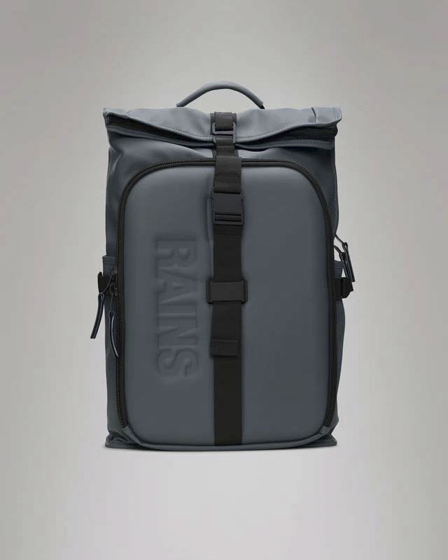 Texel Moulded backpack Rains ottanio in tessuto impermeabile effetto gommato