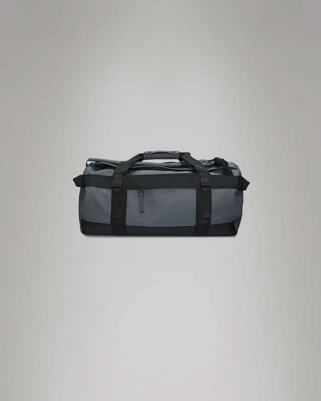 Borsone da viaggio Rains Duffel Bag Small ottanio in tessuto tecnico impermeabile effetto gommato