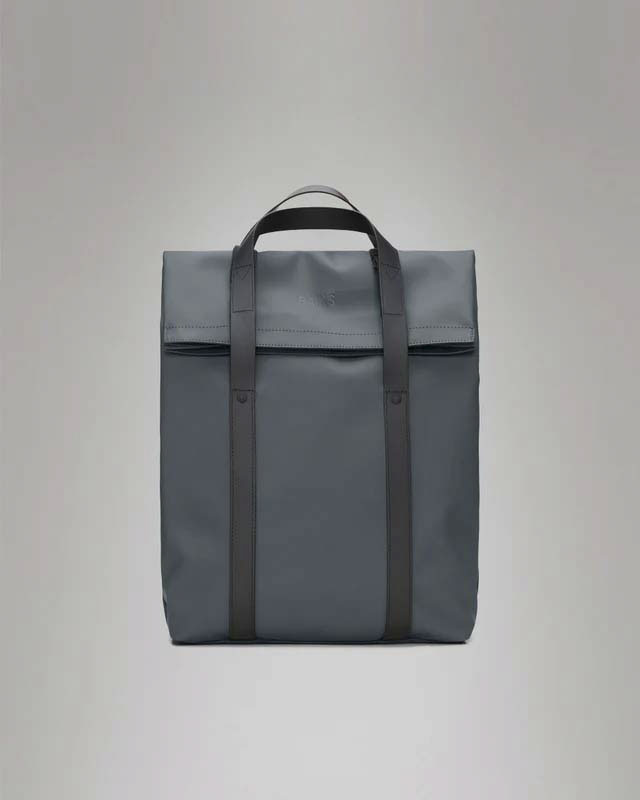 Borsa zaino 2 Way Tote Backpack Rains ottanio in tessuto tecnico impermeabile effetto gommato