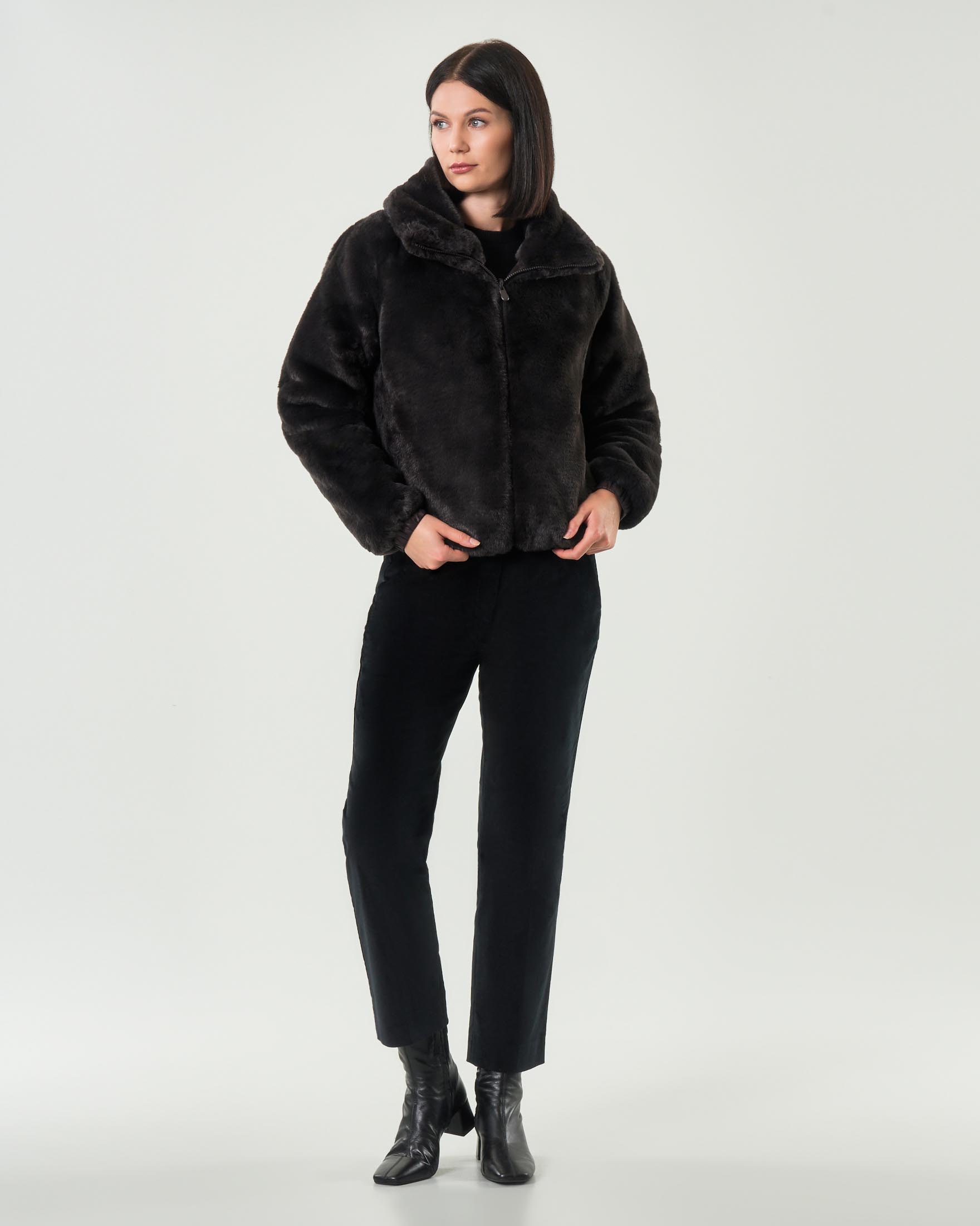 Ecopelliccia color testa moro modello Jeon Save the duck con collo alto in piedi