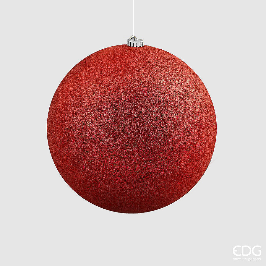 Palla Poly Glitterata d.20 Rossa Edg