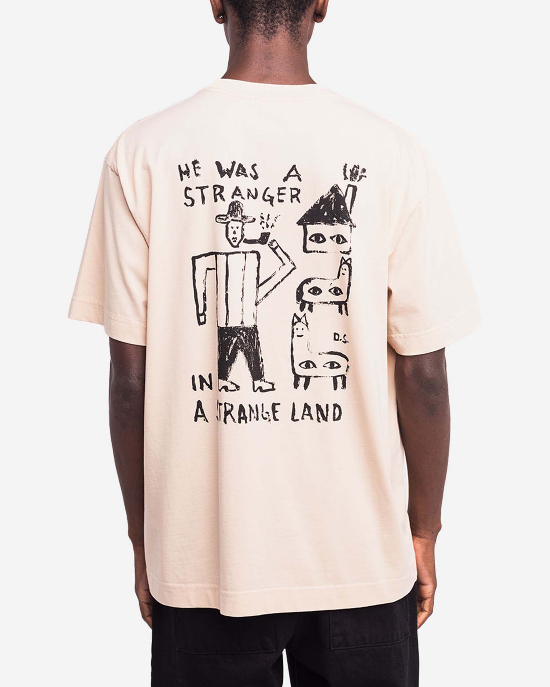 T-shirt loose-fit Olow panna con stampa fronte e retro dell'artista Tuyo image