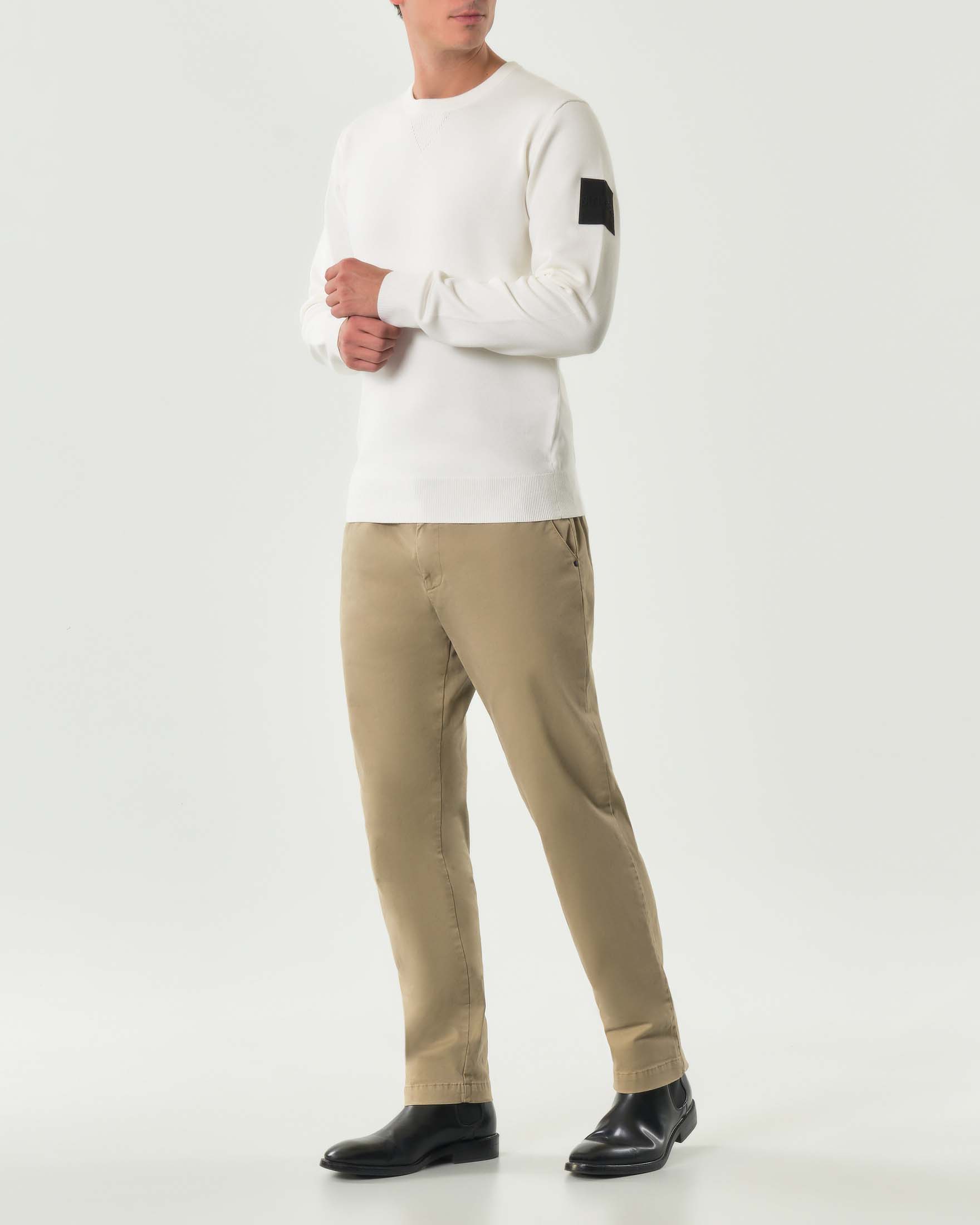 Maglia girocollo Outhere bianca in misto rayon