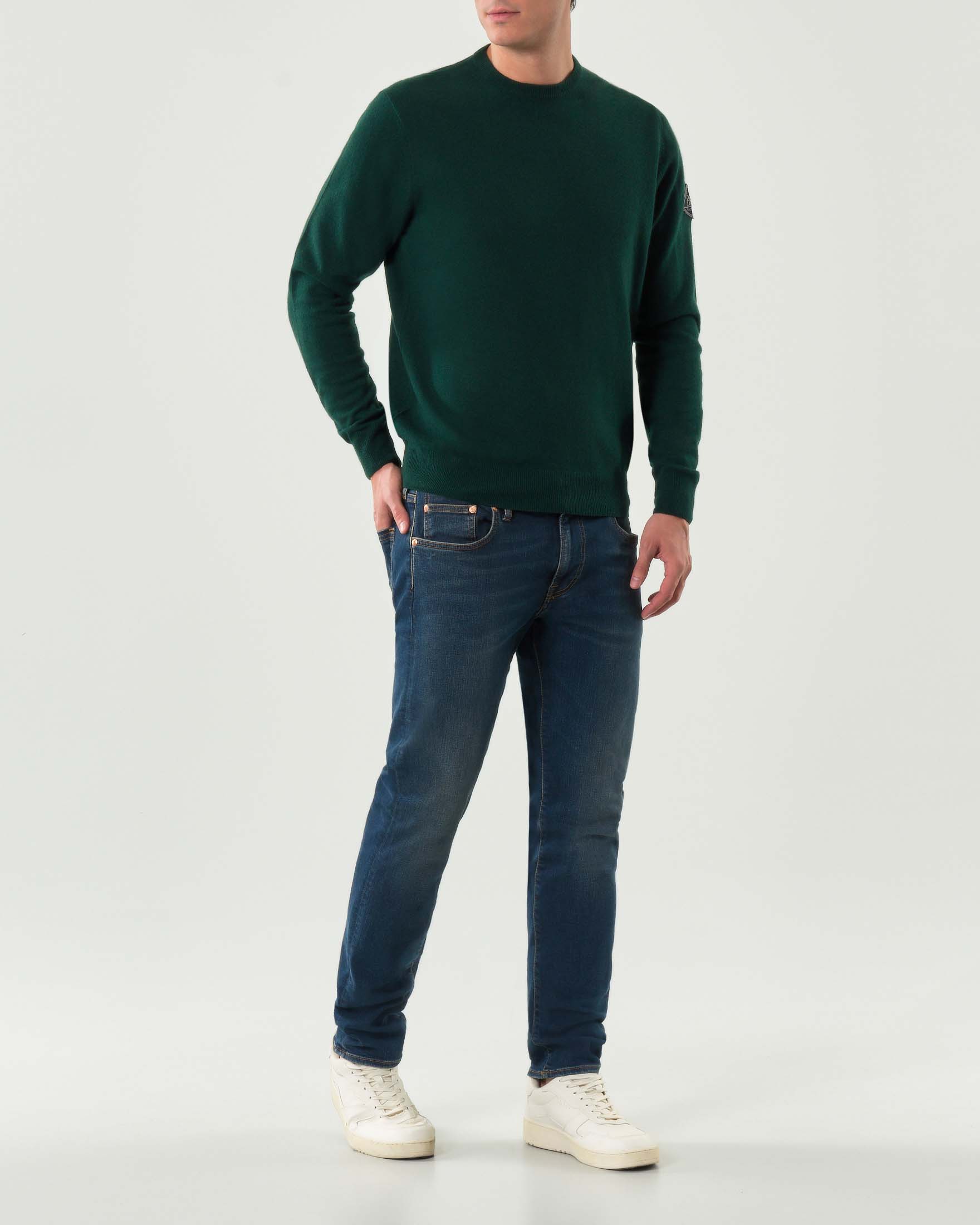 Jeans 317 Roy Roger's skinny-fit in cotone stretch lavaggio scuro Kennar con baffature