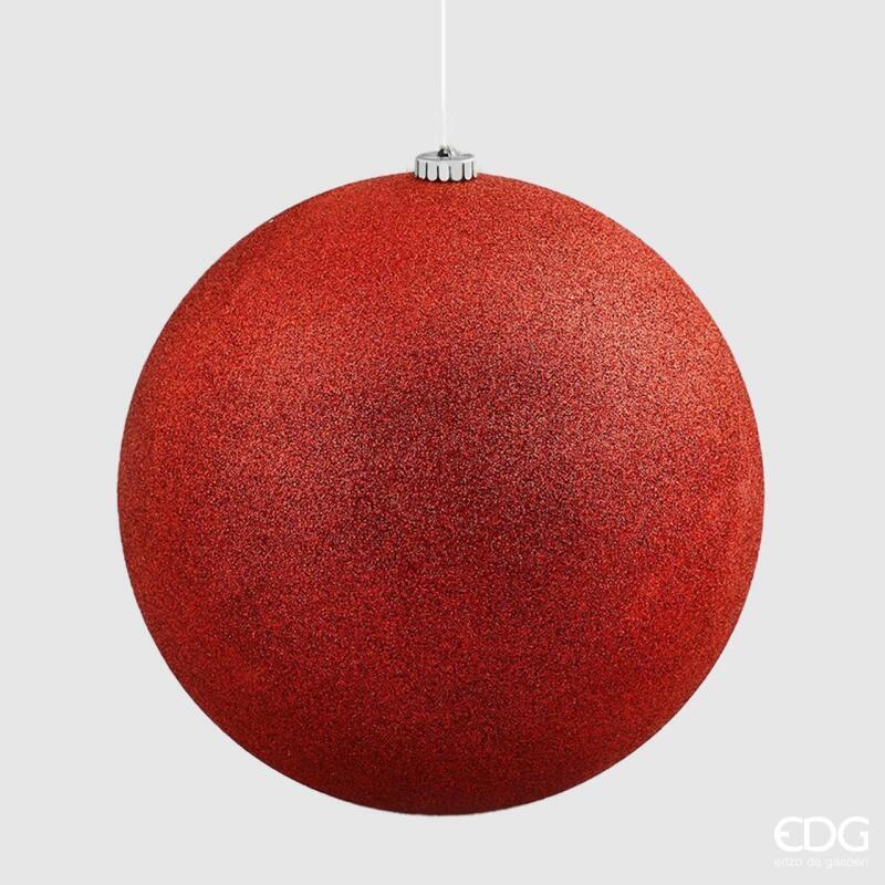 Palla Poly Glitterata d.25 Rossa Edg