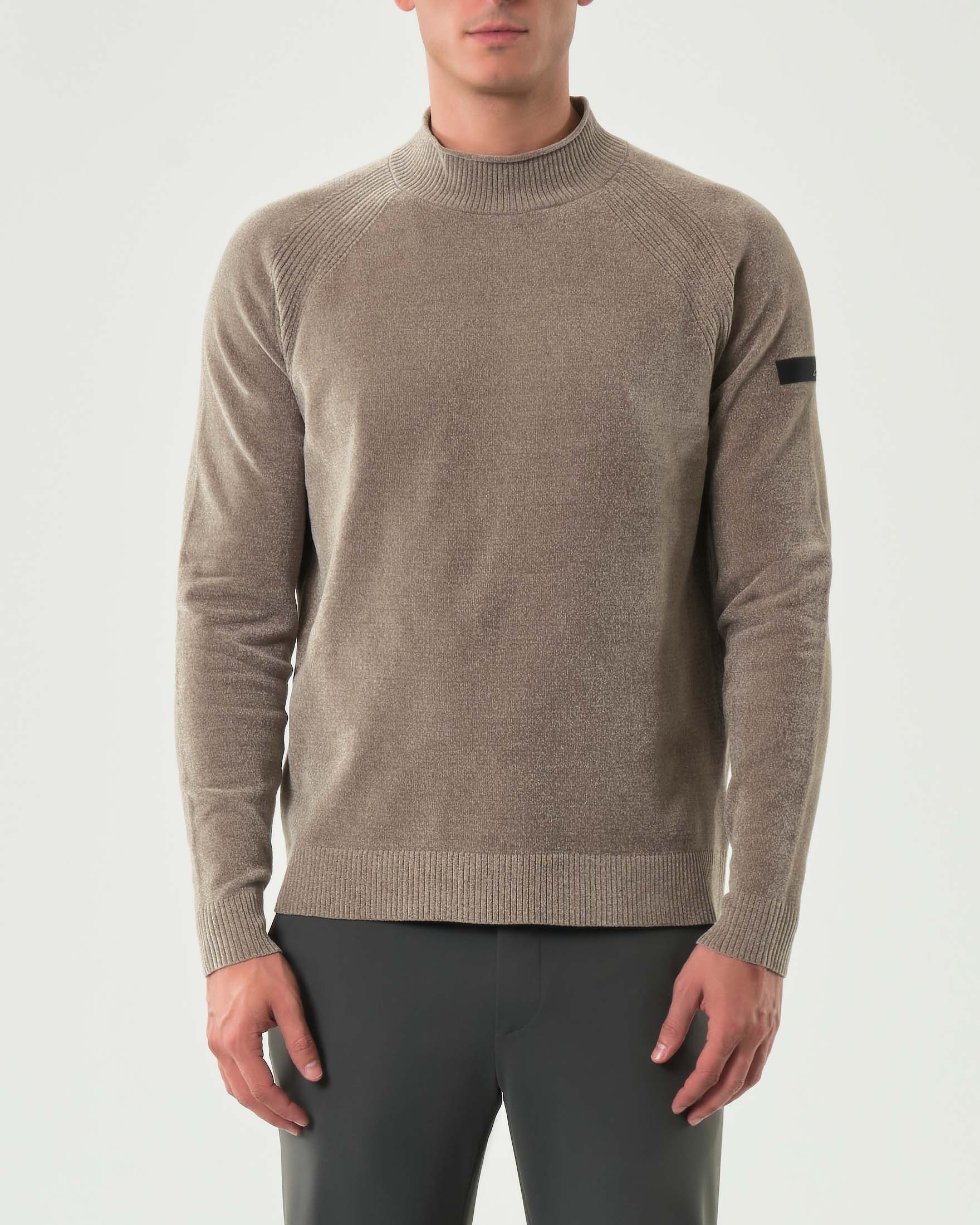 Lupetto noce R.R.D. Velvet Volcano Knit in ciniglia con maniche raglan image
