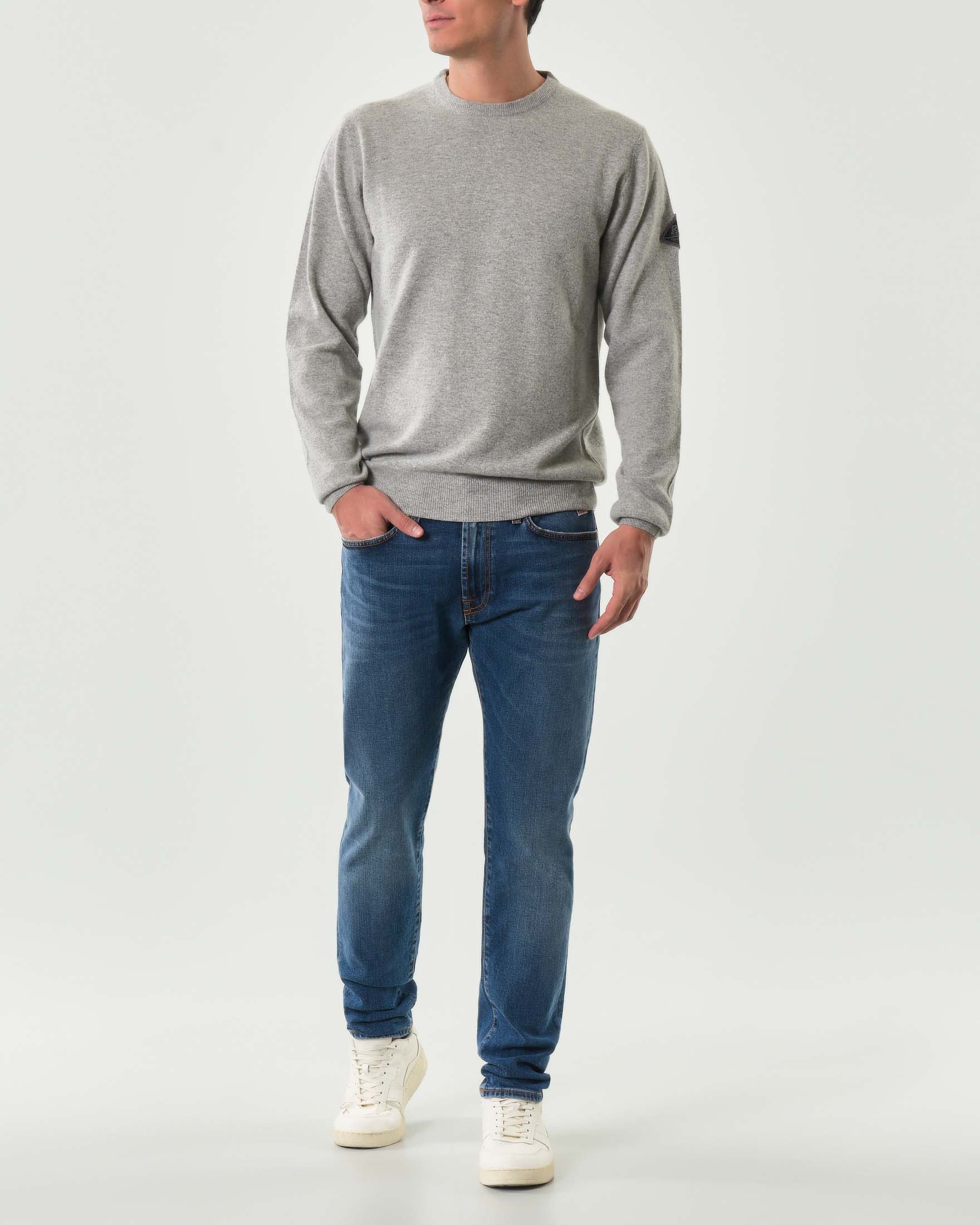 Jeans Cult Roy Roger's regular-fit in cotone stretch lavaggio Herrin scuro con baffature