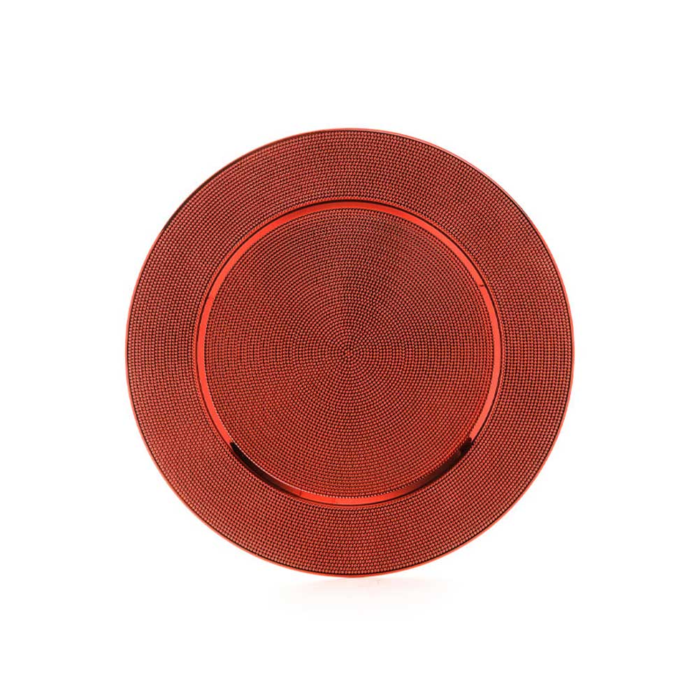 Mercury Sottopiatto In Plastica Diametro 33 Cm Colore Rosso Lucio