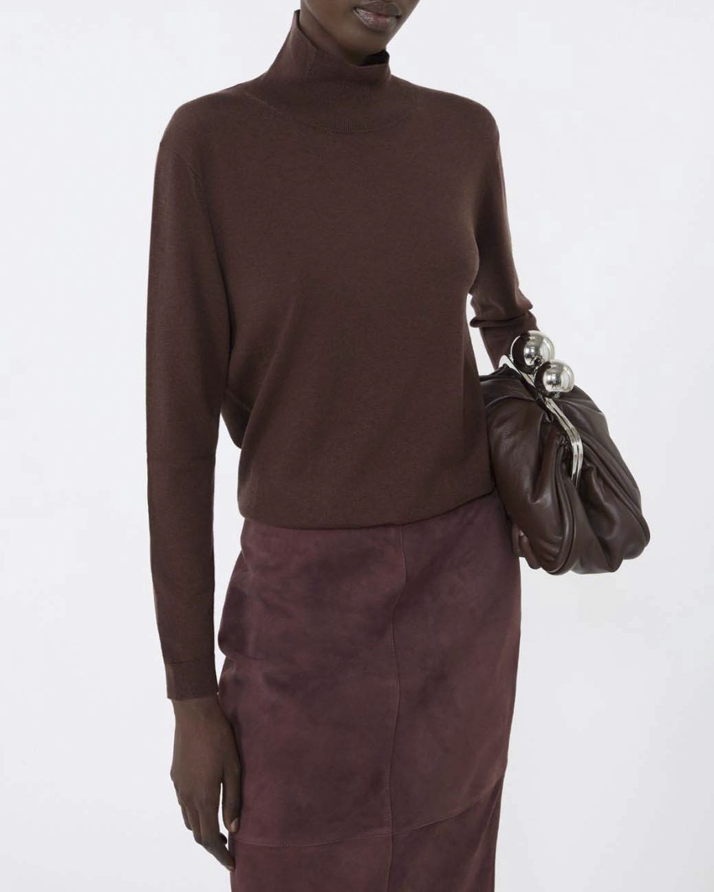 Dolcevita color testa moro Weekend Max Mara in seta e lana