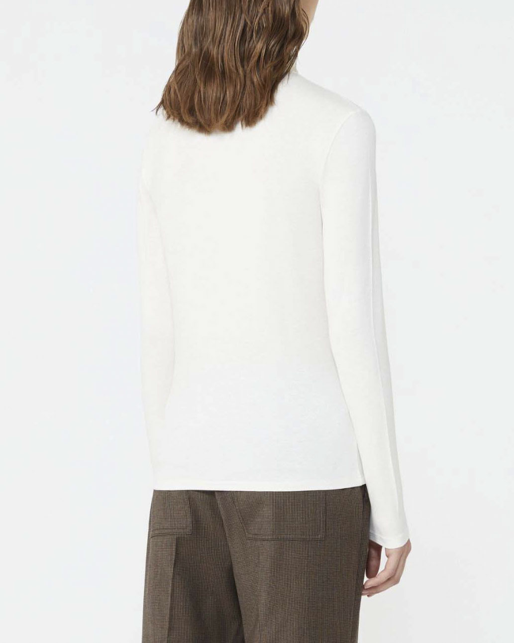 T-shirt a maniche lunghe bianca Weekend Max mara in jersey di