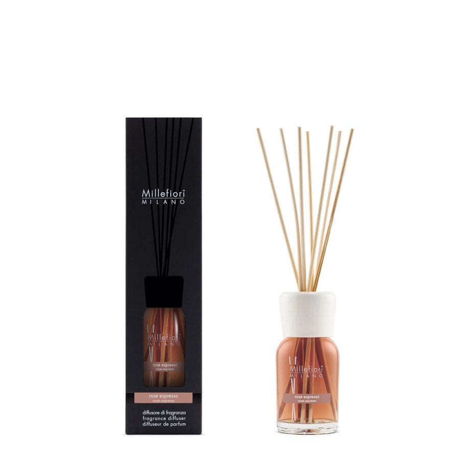 Diffusore di Fragranza a Stick 100 ml. Rose Espresso Millefiori Milano