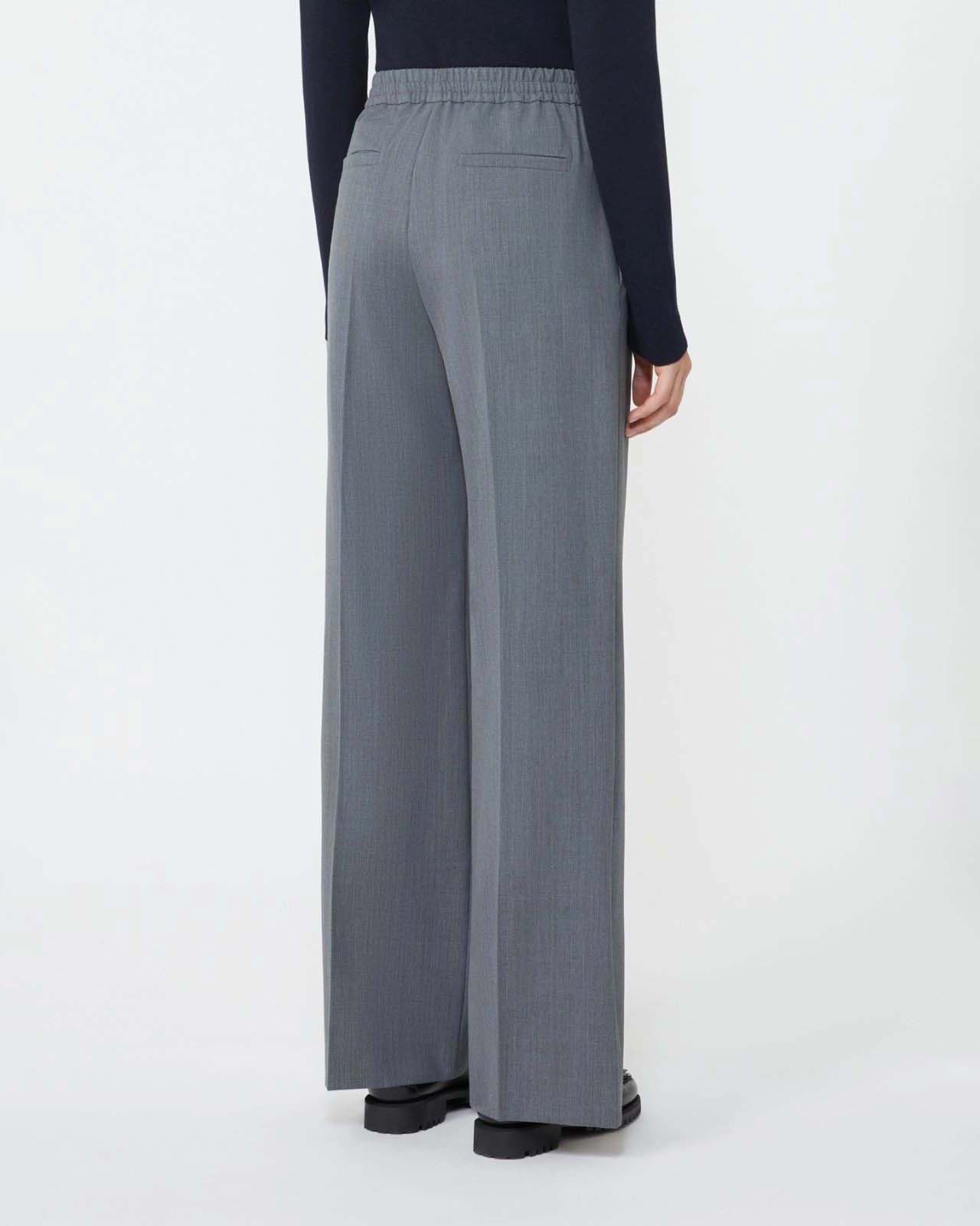 Pantaloni grigi in misto lana Weekend Max Mara Con elastico in vita image