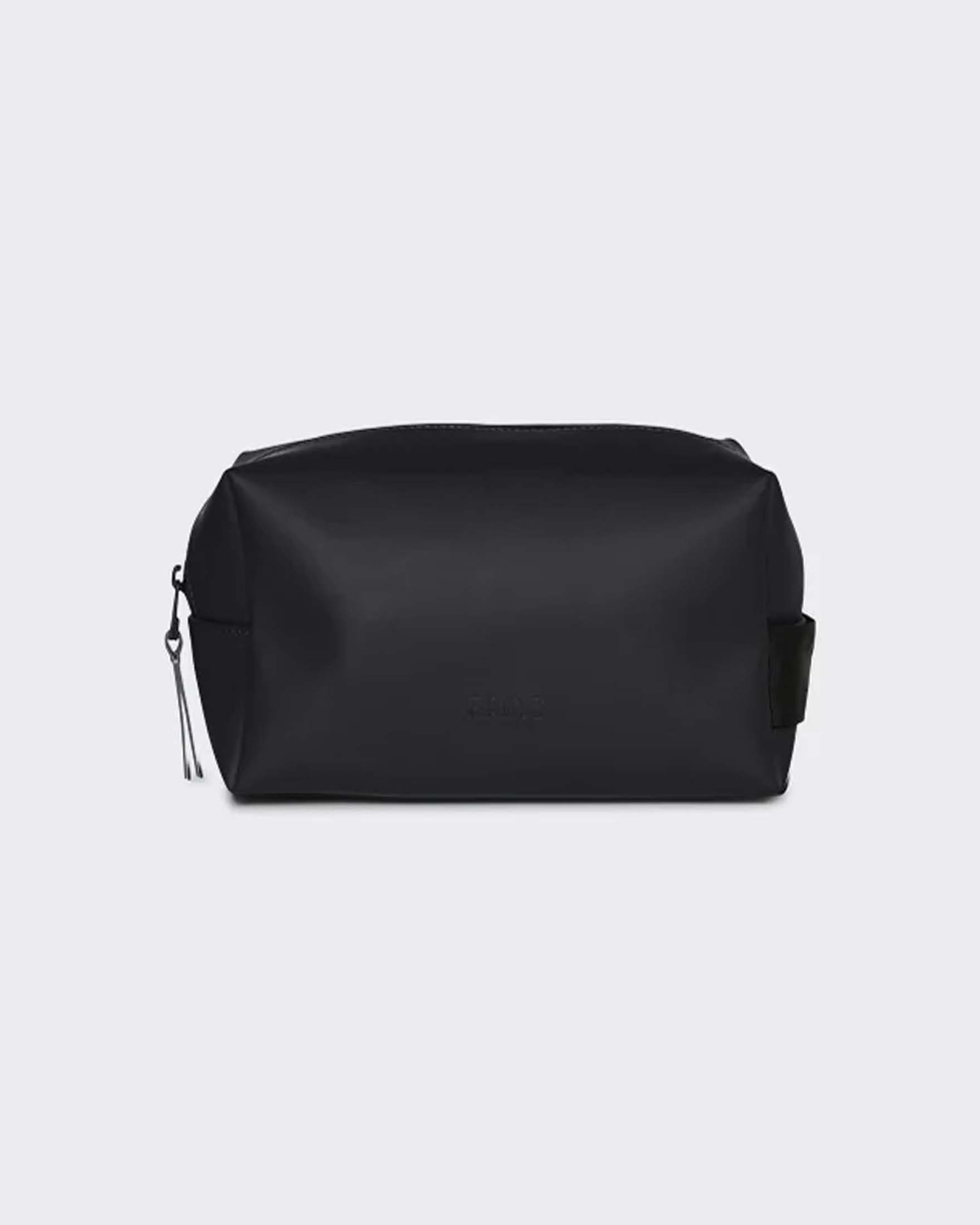 Wash Bag Small nera Rains in tessuto impermeabile dal finish opaco