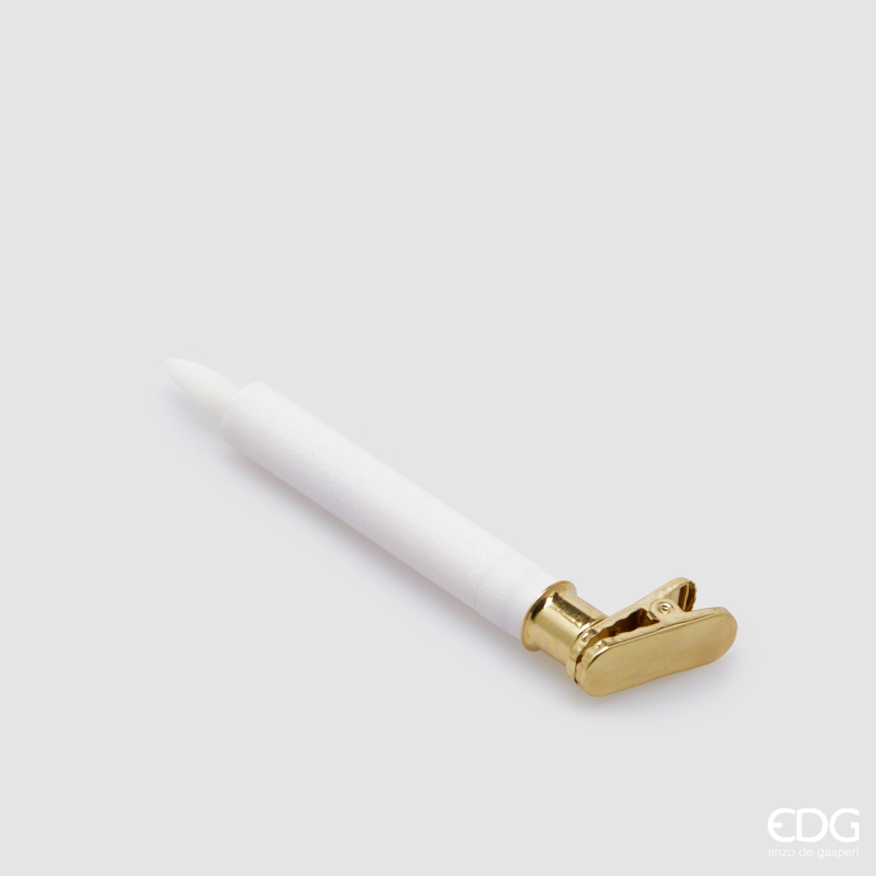 Candela Led Stelo Bianca con Clip con Timer e Telecomando Set 10 pz. d.3 h.13 Edg