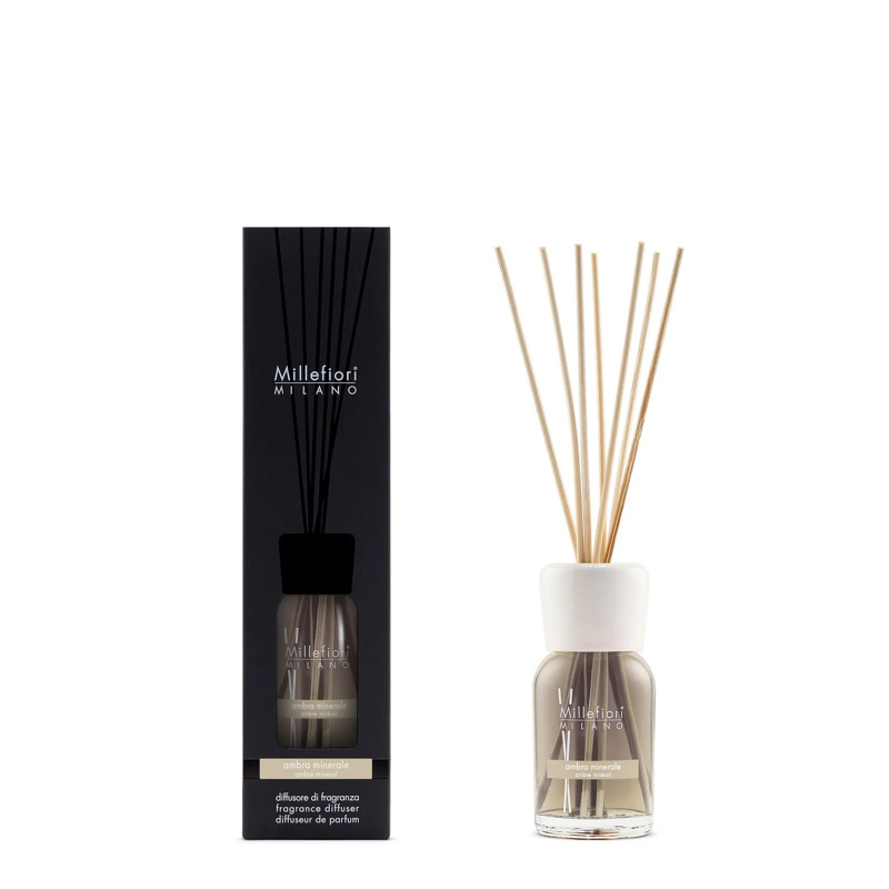 Diffusore di Fragranza a Stick 100 ml. Ambra Minerale Millefiori Milano