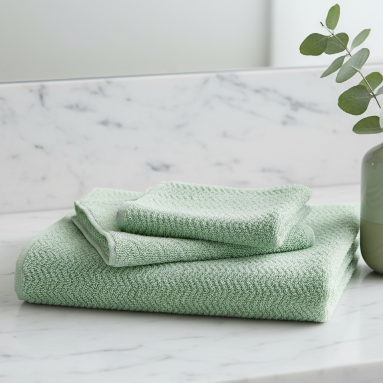 Asciugamani bagno in spugna set 1+1 con frange - Il nuovo corredo GDS