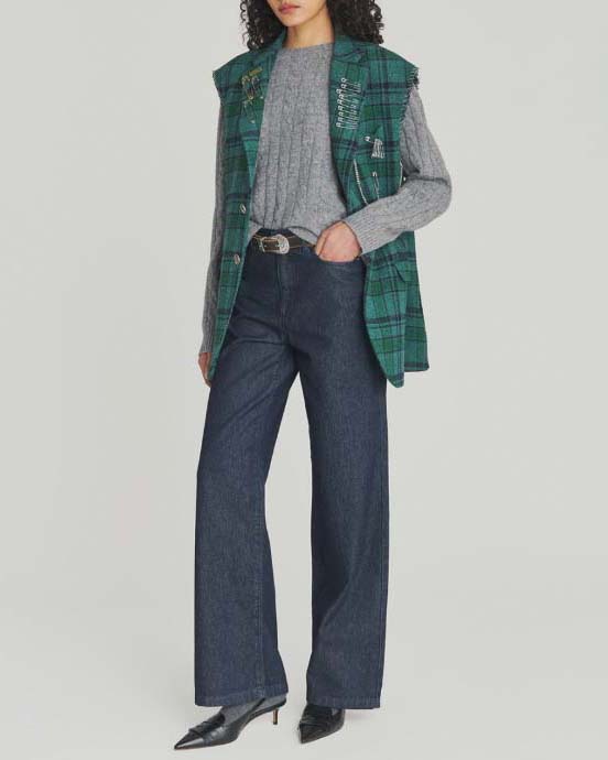 Jeans palazzo blu in cotone Roy Roger's