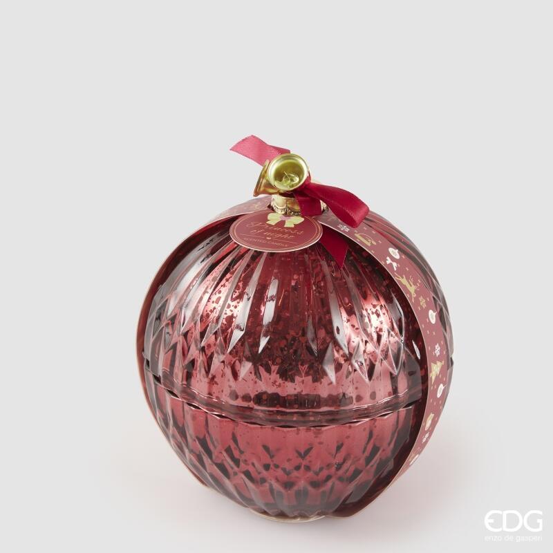Candela Sfera Profumata Rossa con Coperchio Princess of  The Night 210 gr. d.13 Edg