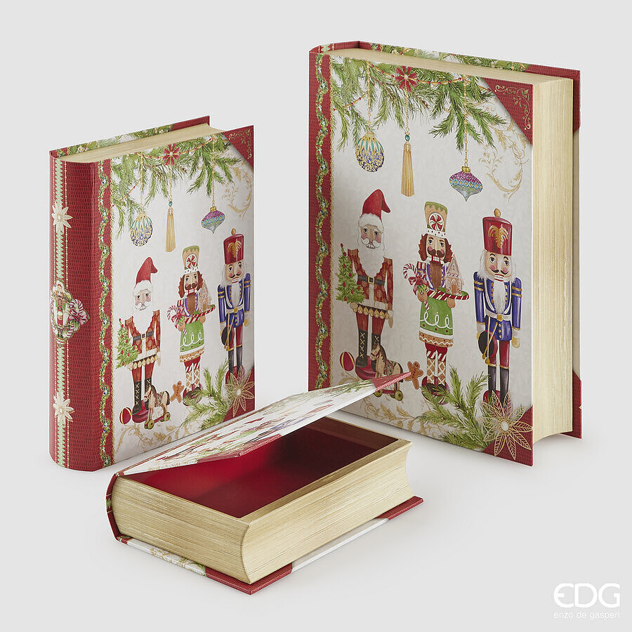 Scatola Libro Soldatini Set 3 pz. 22x16,5x5,5 + 28x21,5x6,5 + 34,5x28x8,5 Edg