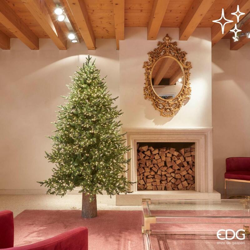 Albero di Natale Pino Luxury Verde con 4000 Led e Telecomando h.210 d.142 Edg