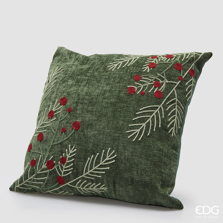 Cuscino Bacche Quadrato con Imbottitura 45x45 Edg