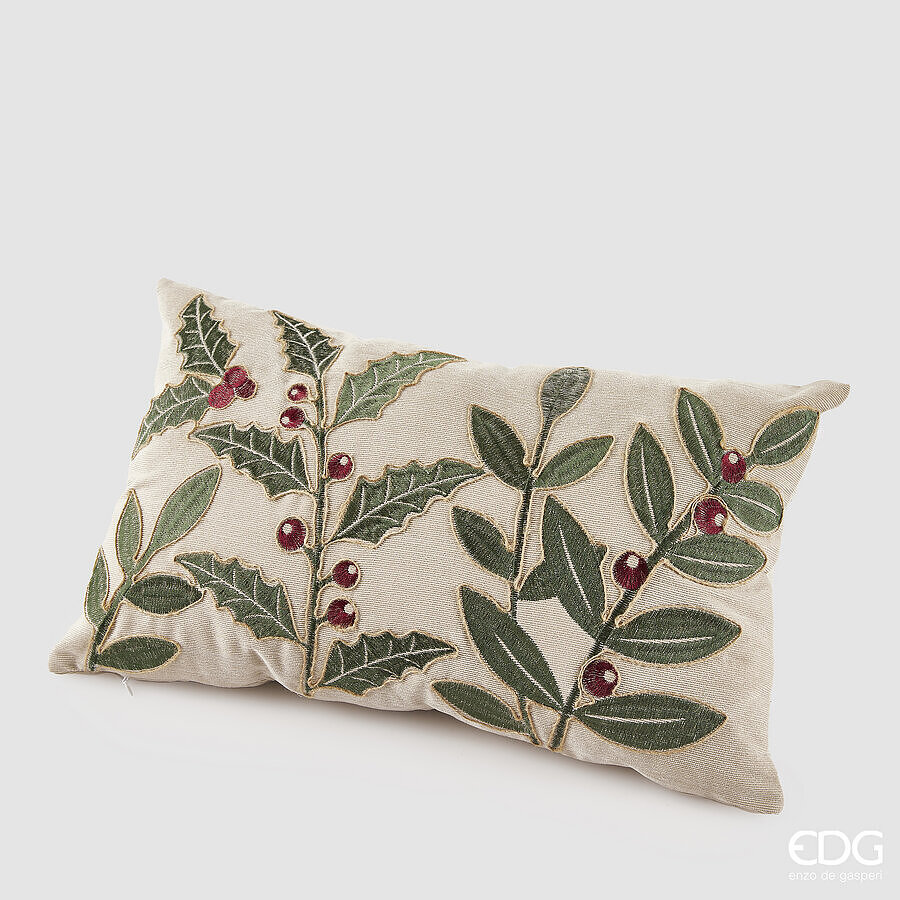 Cuscino Agrifoglio Rettangolare con Imbottitura 30x50 Edg