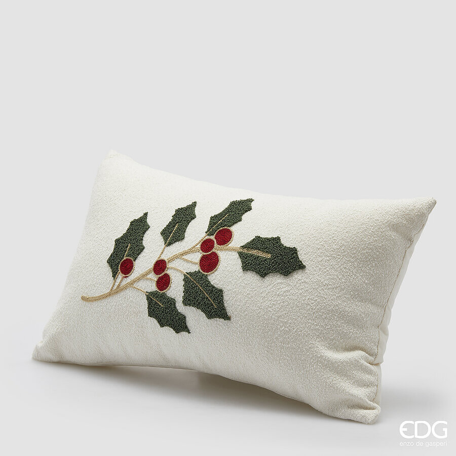 Cuscino Agrifoglio Rettangolare con Imbottitura 30x50 Edg