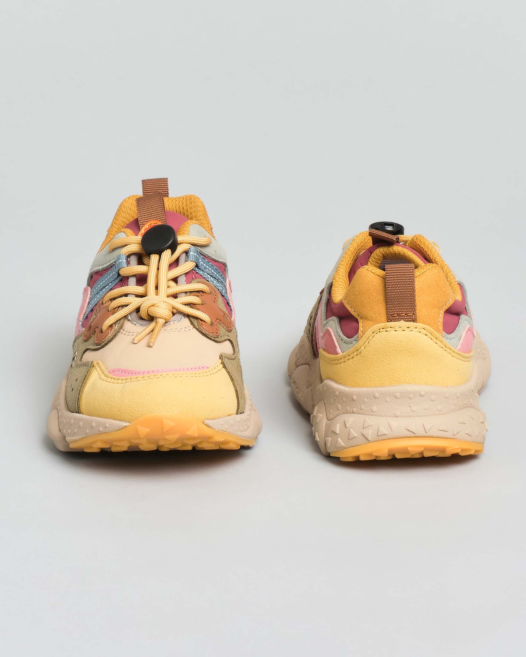 Sneakers Flower Mountain Yamano 3 in similpelle e mesh multicolor