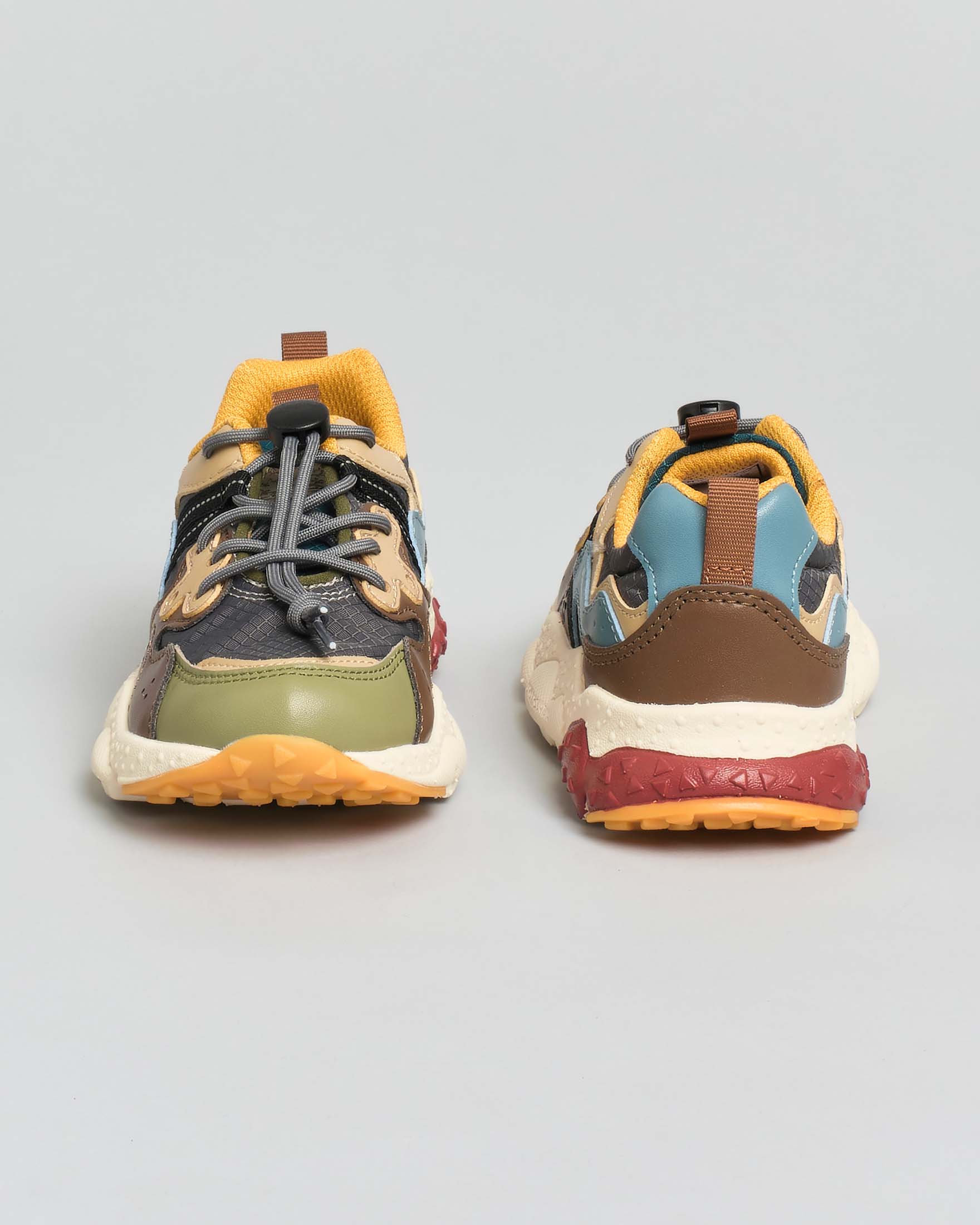 Sneakers Flower Mountain Yamano 3 in similpelle e mesh multicolor