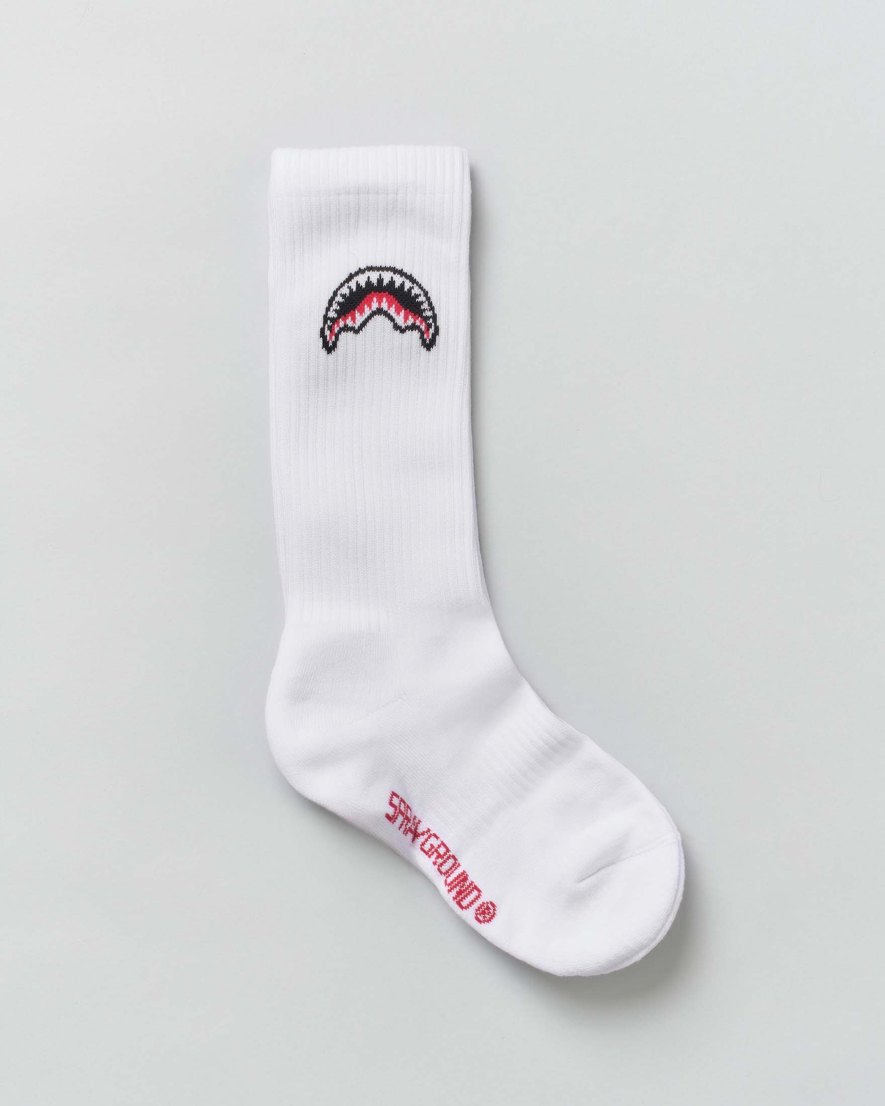 Calzini Sprayground bianchi con logo icon e custodia