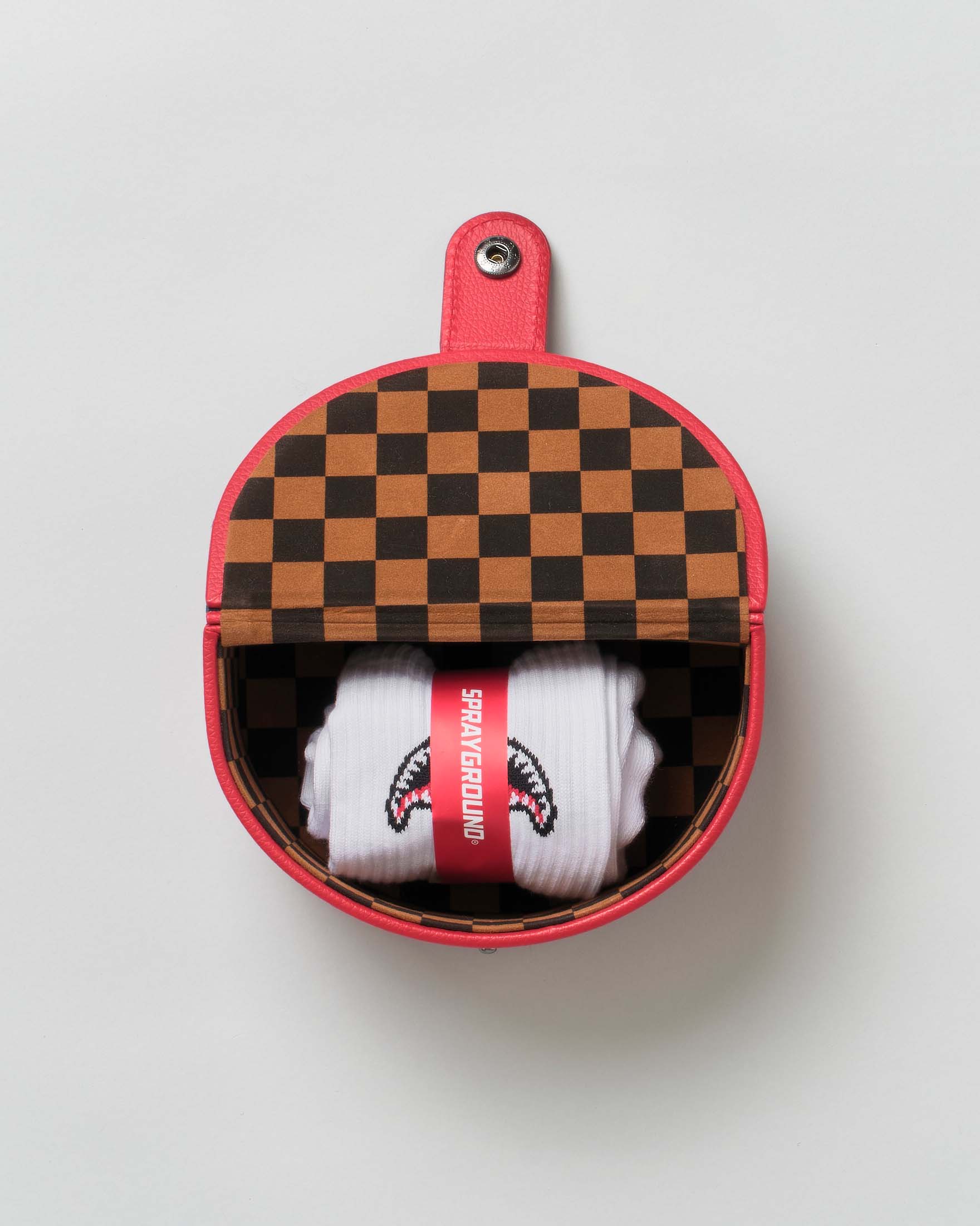 Calzini Sprayground bianchi con logo icon e custodia image