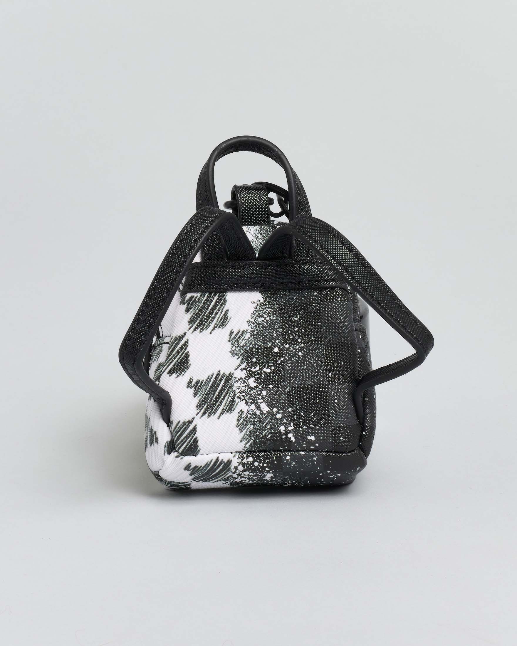 Portachiavi zainetto Sprayground chekered nero e bianco image