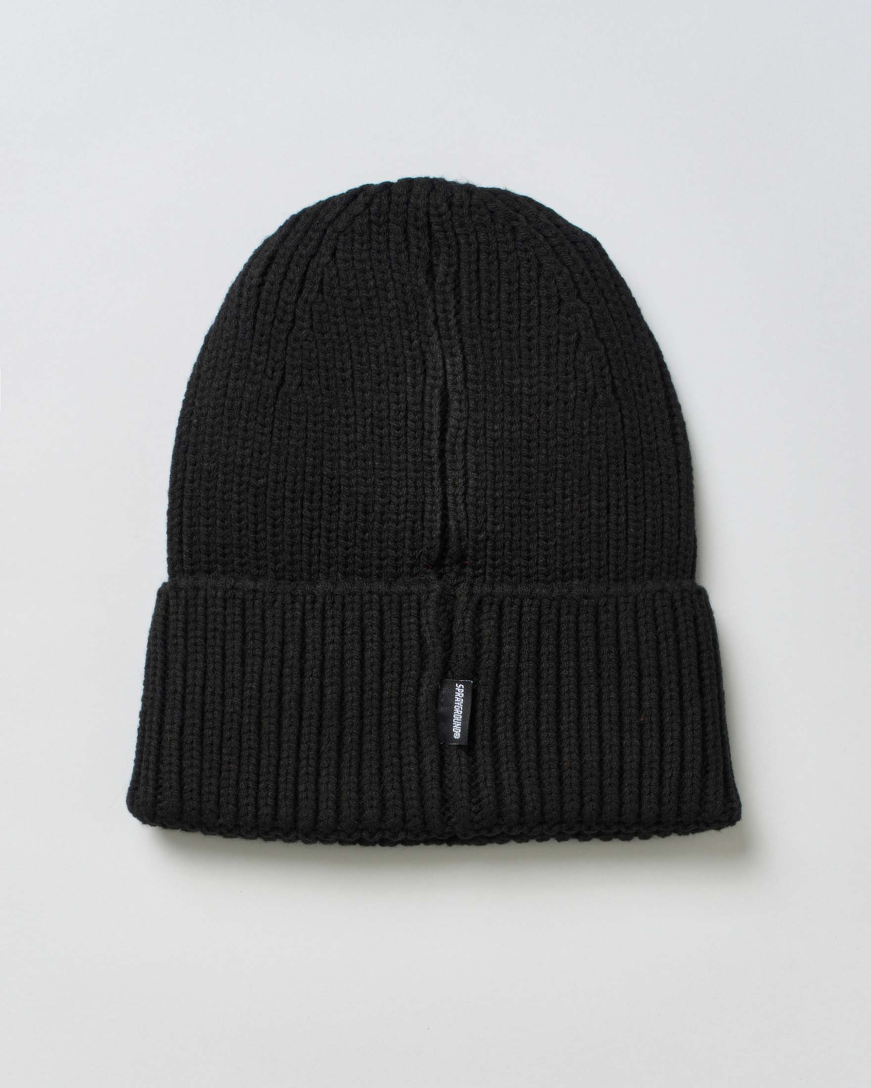 Berretto Sprayground nero a costine con logo icon image