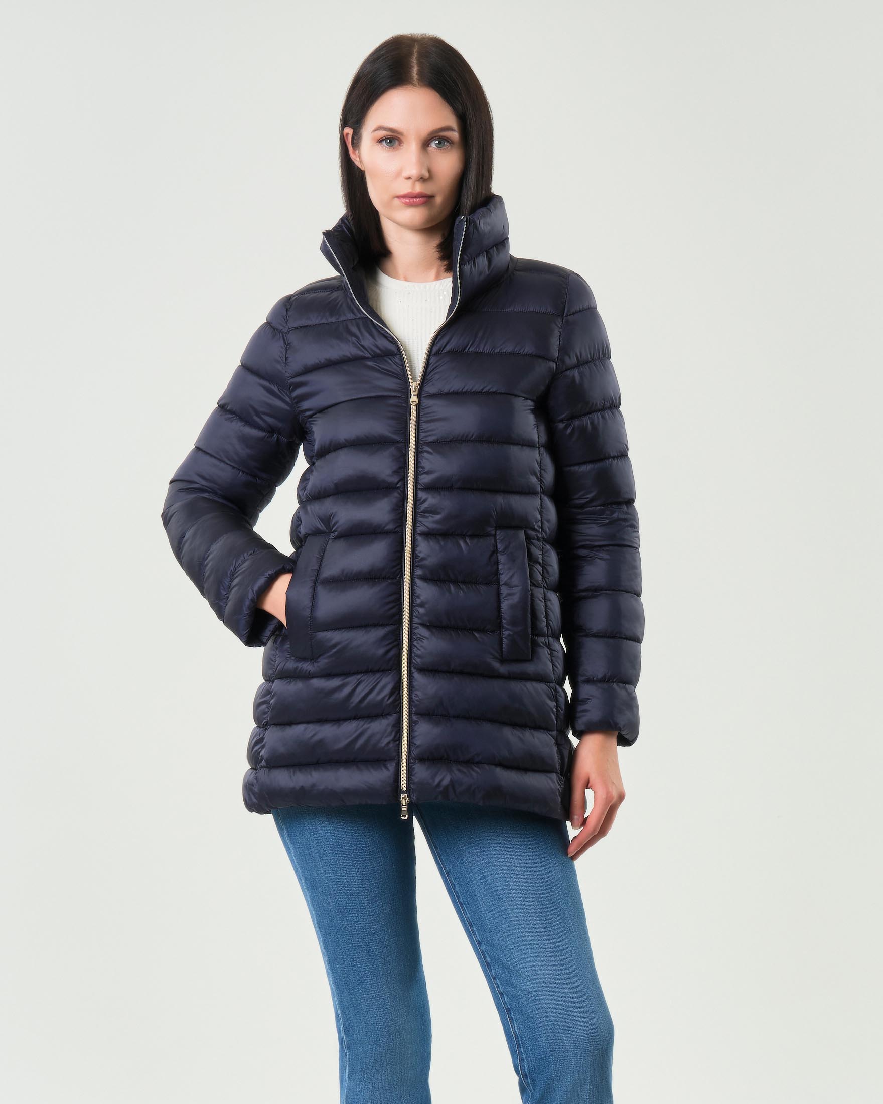 Piumino blu Emme Marella con collo alto