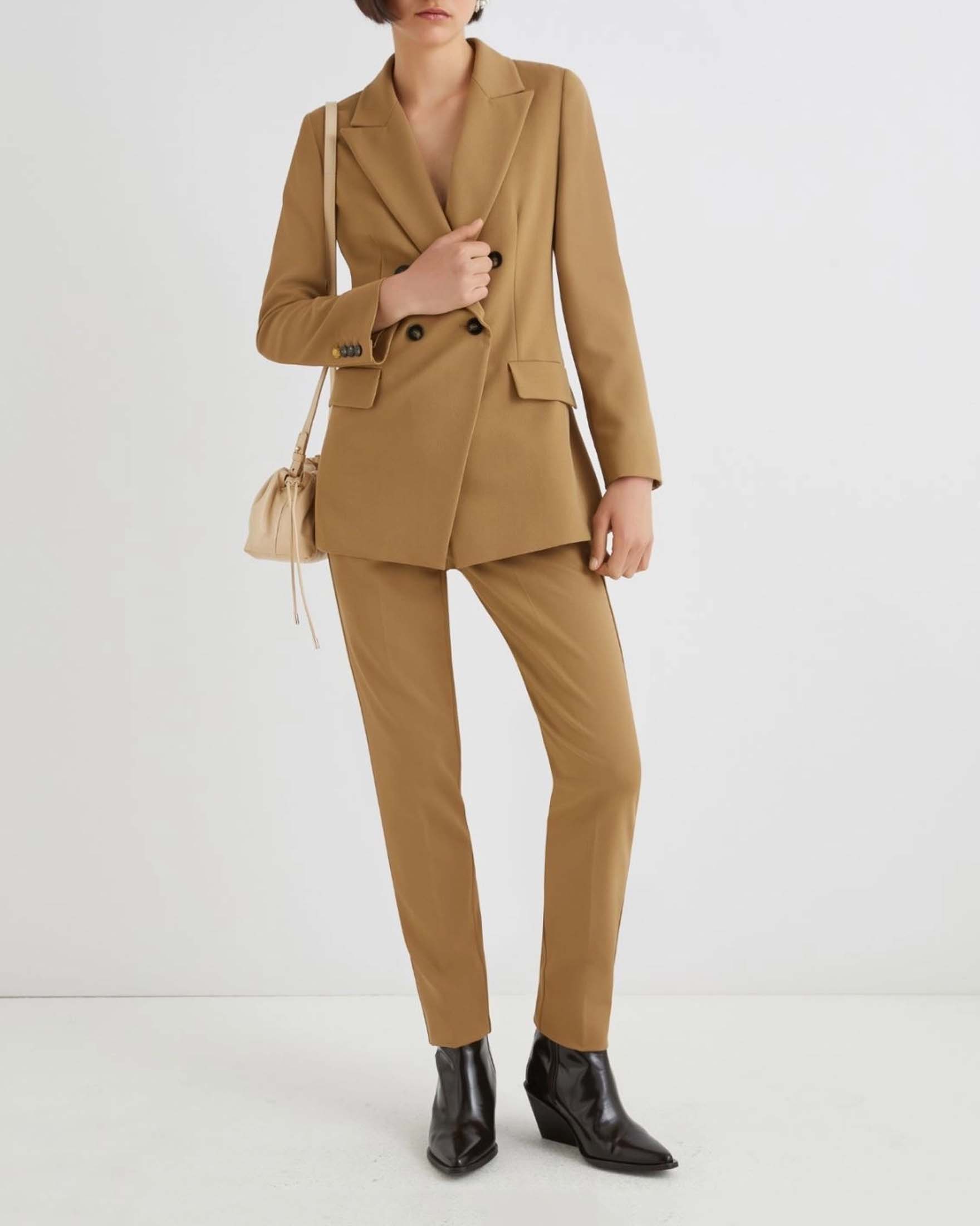 Blazer verde oliva doppiopetto Marella in misto viscosa bistretch image