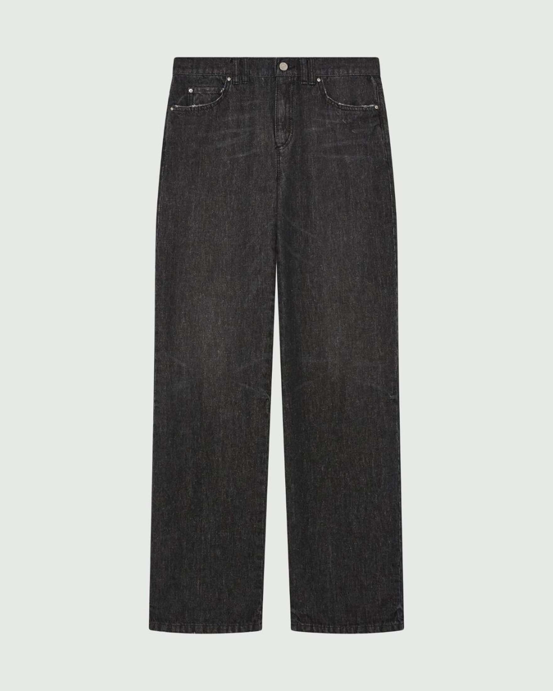 Jeans nero delavè Stella x Marella straight in cotone