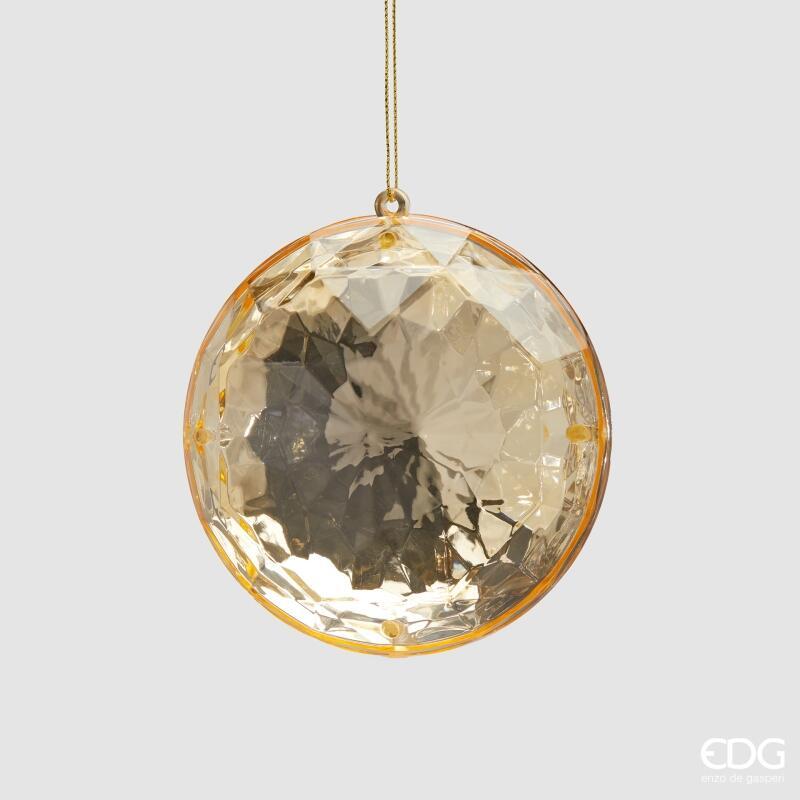 Decoro Diamante Rotondo da Appendere Oro d.10 h.4,5 Edg