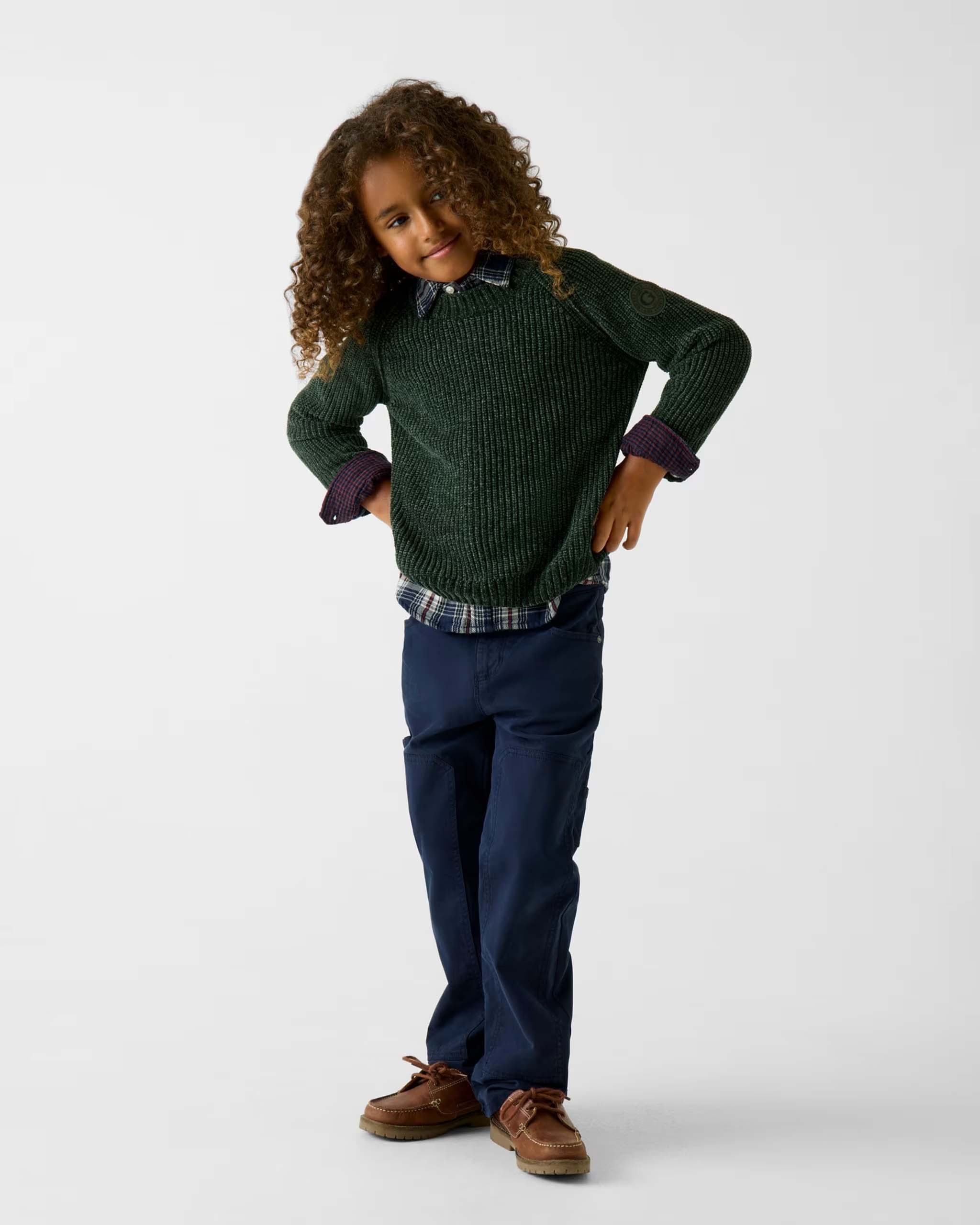 Maglioncino Guess verde in ciniglia lavorato tricot image