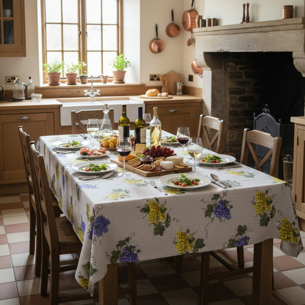 ABAKUHAUS Tovaglia rotonda con fiori, tulipani a rombi, tovaglia