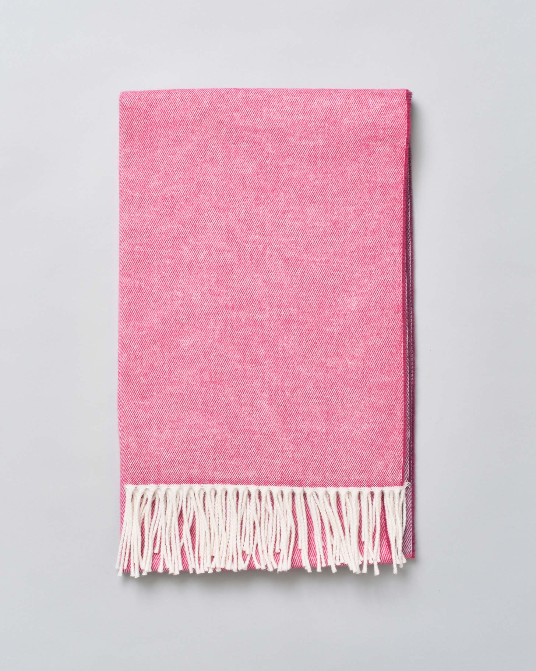 Sciarpa bordeaux e fucsia Hlo! in misto cotone con frange applicate sul fondo
