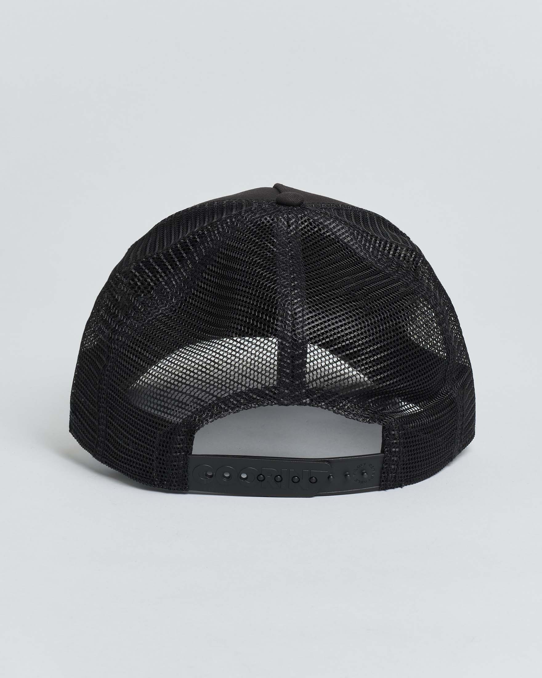 Berretto Goorin Bros trucker Mamba nero con patch serpente in similpelle image