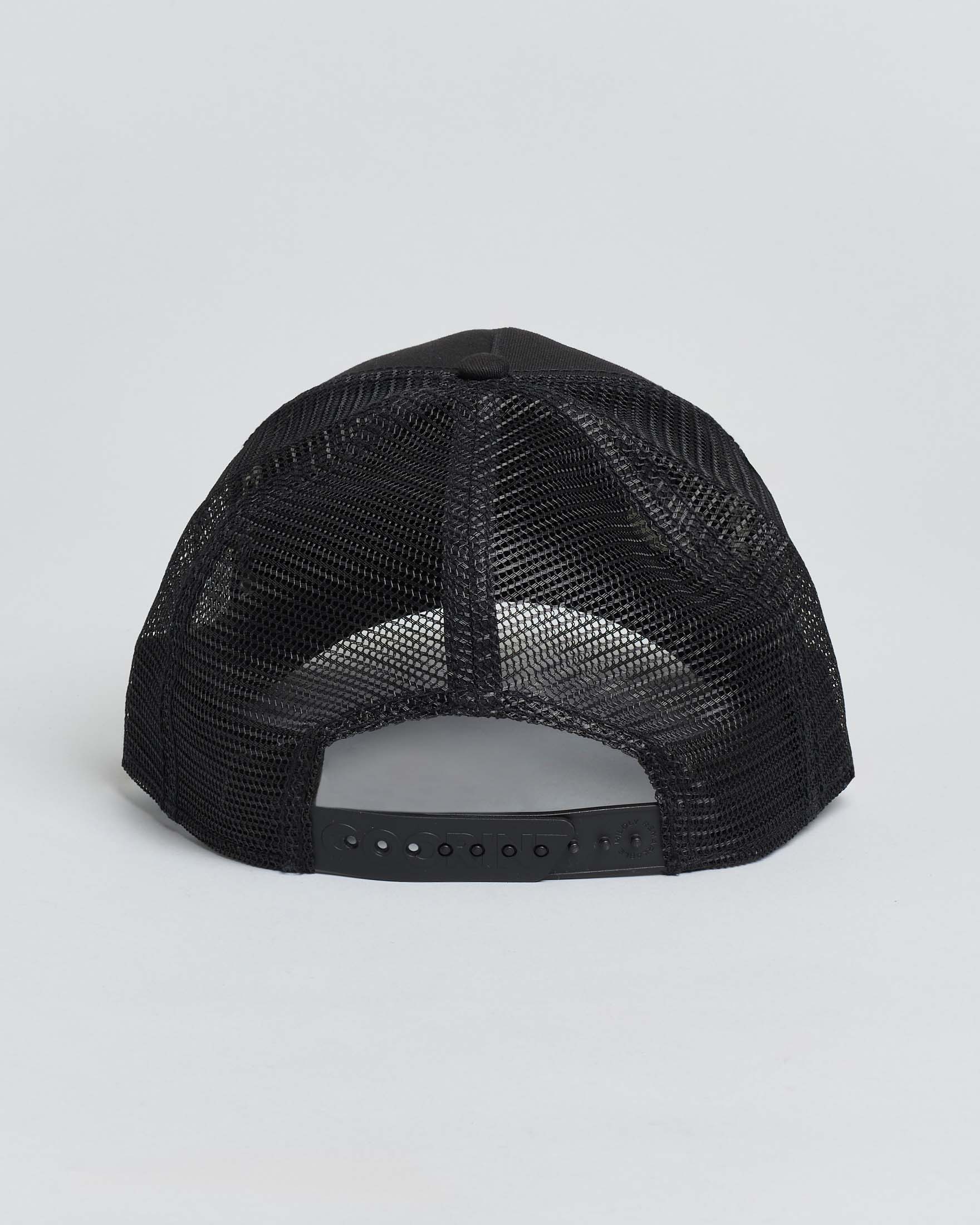 Berretto Goorin Bros trucker Stallion nero con patch cavallo rampante in similpelle image