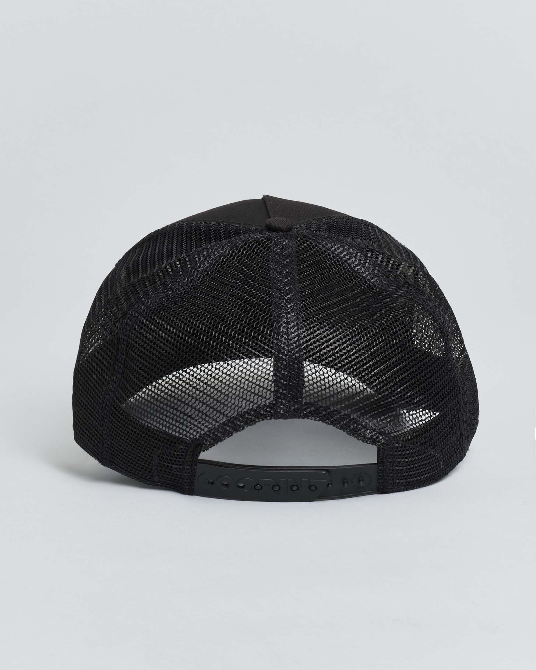 Berretto Goorin Bros trucker Raging nero con patch toro in similpelle image