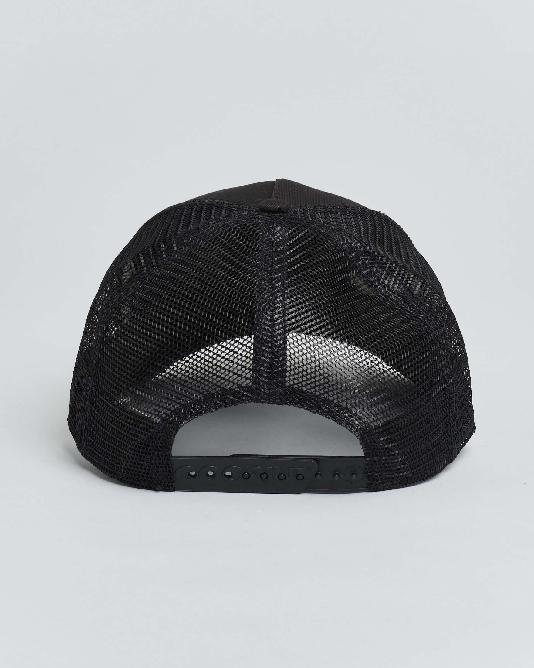 Berretto Goorin Bros trucker Lone Wolf nero con patch lupo image