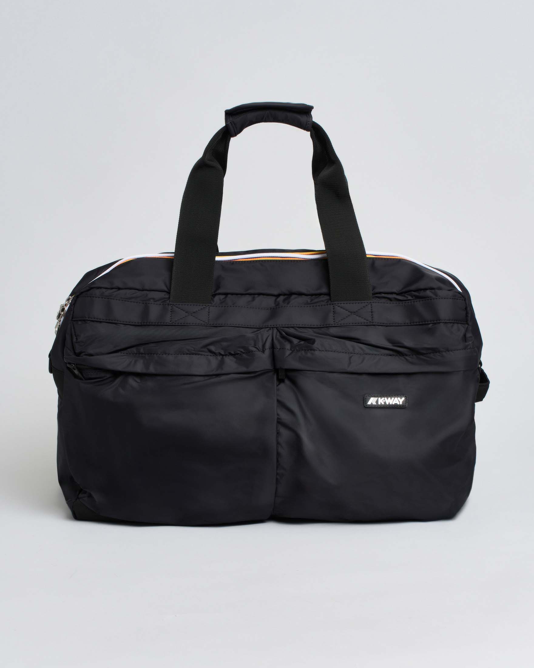 Borsone weekend Ardelu nero in nylon ripstop leggero